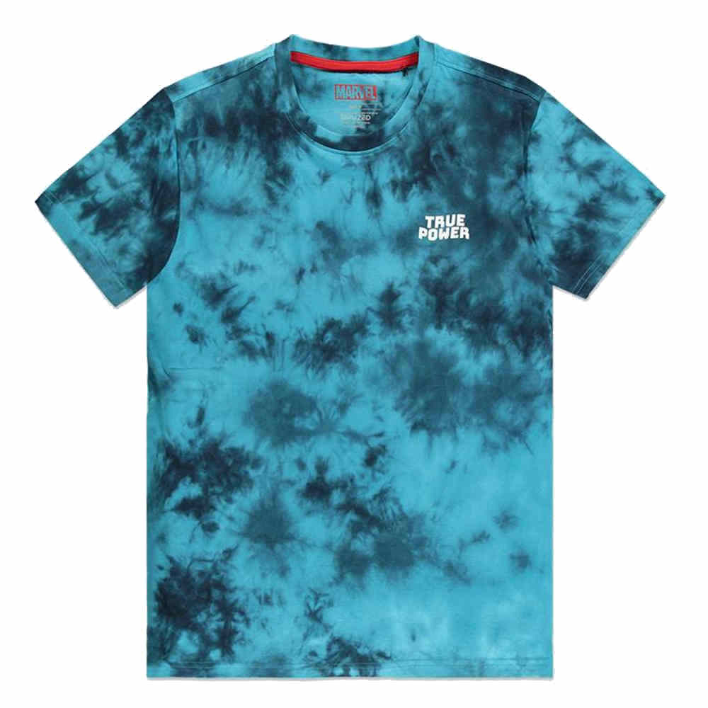 Marvel - Tie Dye Icon Heren Tshirt - Blauw